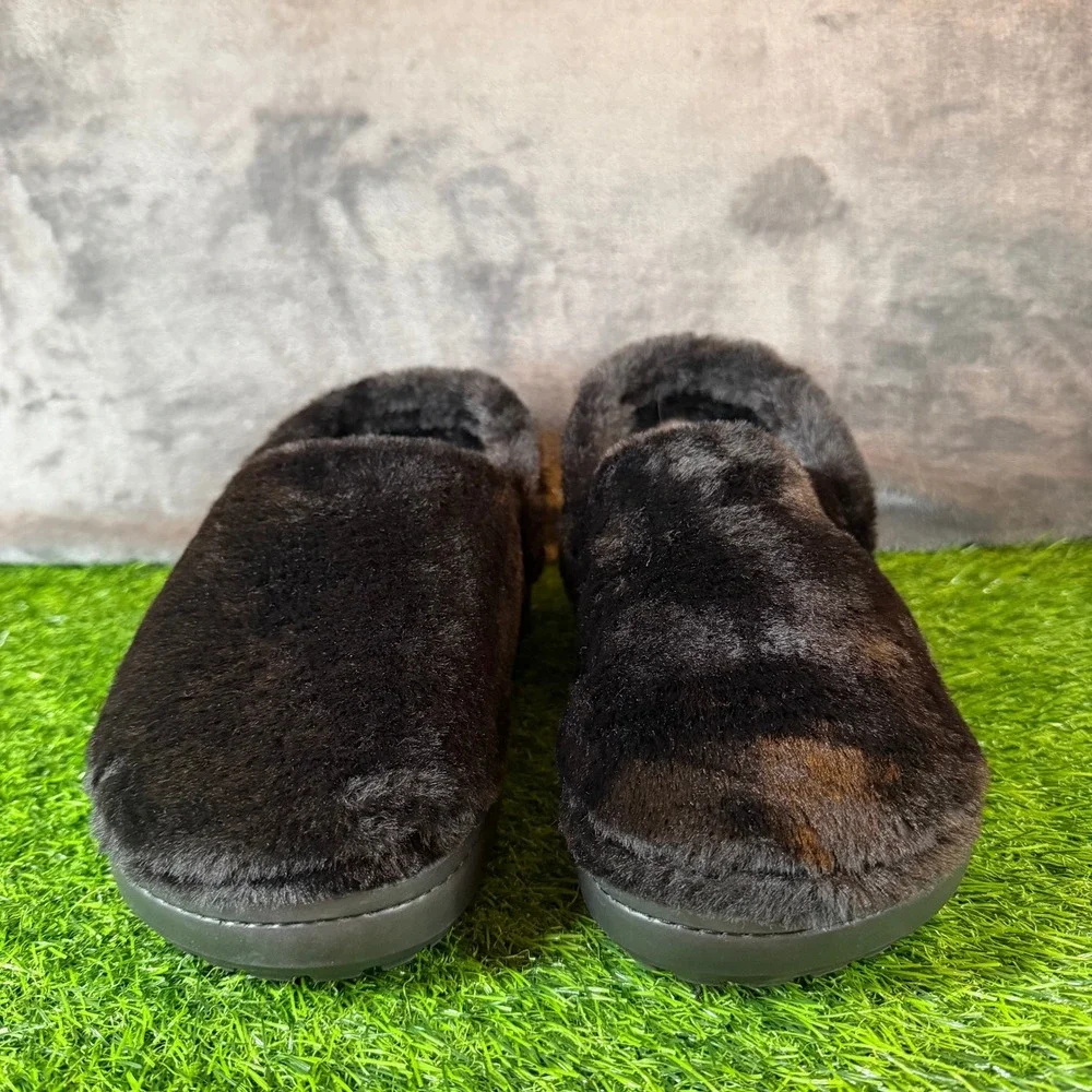 Crocs Classic Unforgettable Clog Black Faux Fur‎ Fuzzy Mens 11 211116-001 NWT